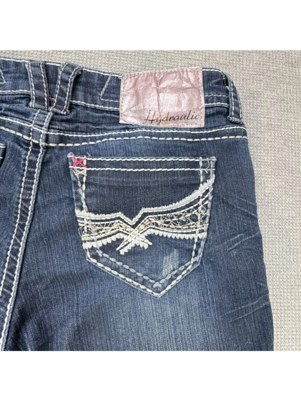 Hydraulic Gramercy Denim Capri Jeans Womens Sz 5/6 Blue Low Rise Dual Stitching